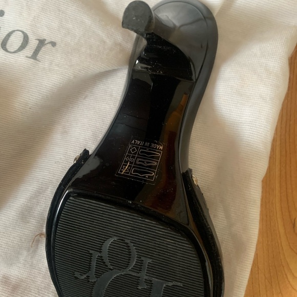 Christian Dior leather, black heeled sandal - Picture 4 of 5